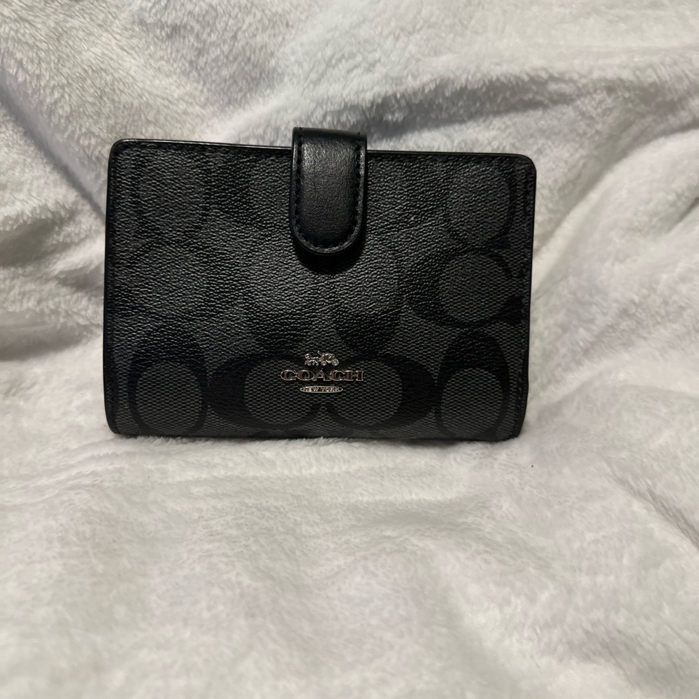 Coach Black Monogram Wallet
